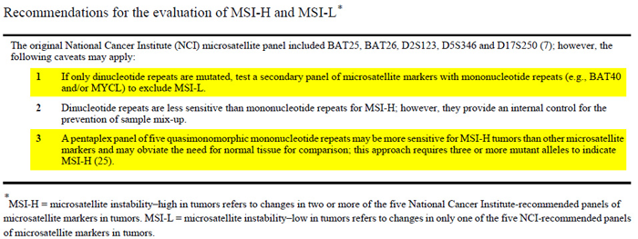 2004年修订版Bethesda指南 J Natl Cancer Inst._微卫星不稳定（MSI）检测的位点如何选择？_腾博会官网基因